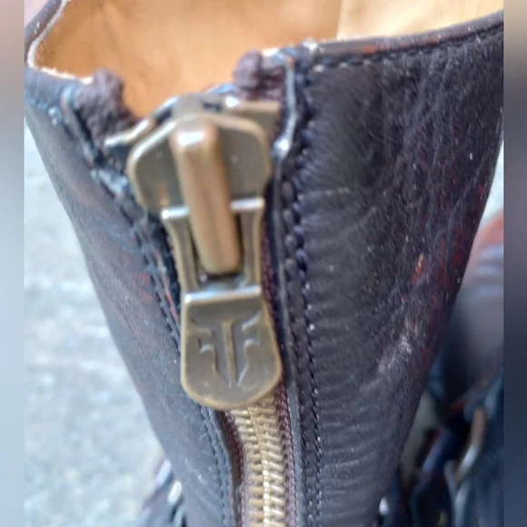 FRYE Mens Riley Harness Back Boot Brown Size 9.5 - Picture 13 of 14